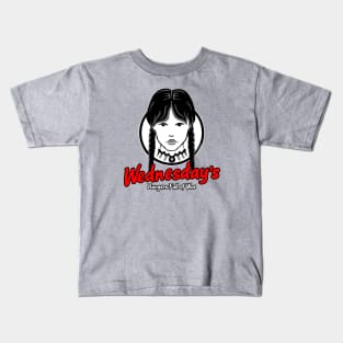 Wednesday's Burgers Full Of Woe (Wendy's Wednesday Addams Parody by @UselessRob) Kids T-Shirt